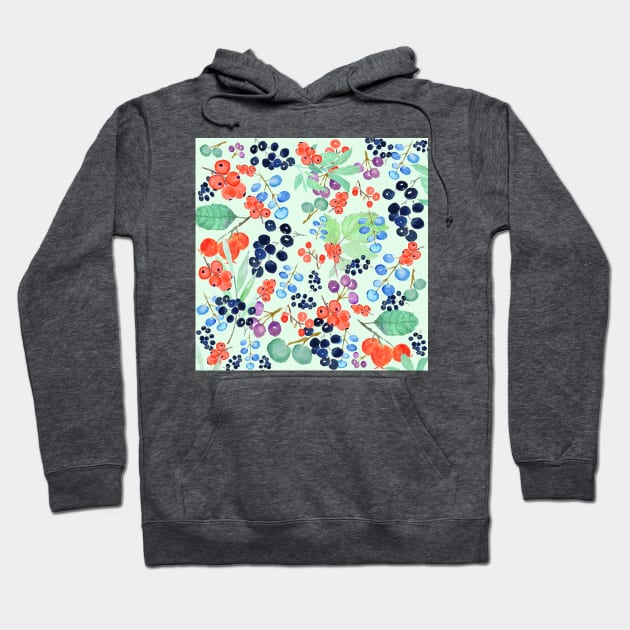 colorful berries watercolor collection Hoodie by colorandcolor